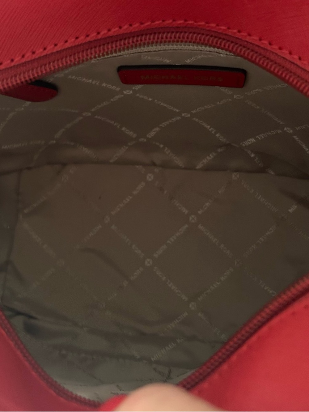 Michael Kors Jet Set Brown Red Signature Tote Crossbody Bag Gold Hardware logo - Picture 9 of 11